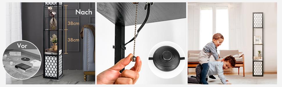 moderne regal stehlampe