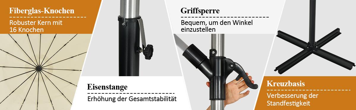 terrassenschirm mit sockel
