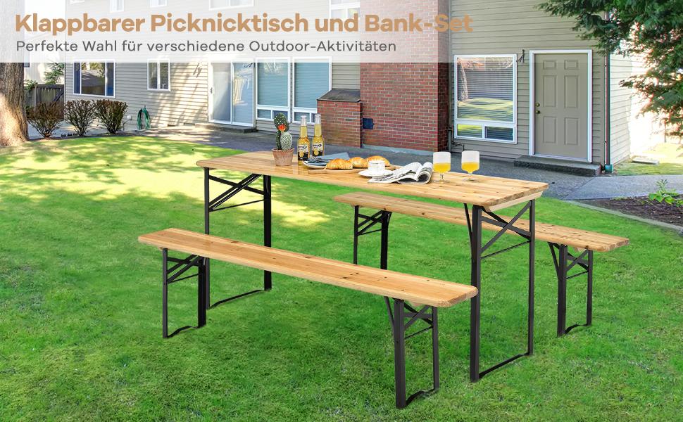 3-teiliger tragbarer Campingtisch