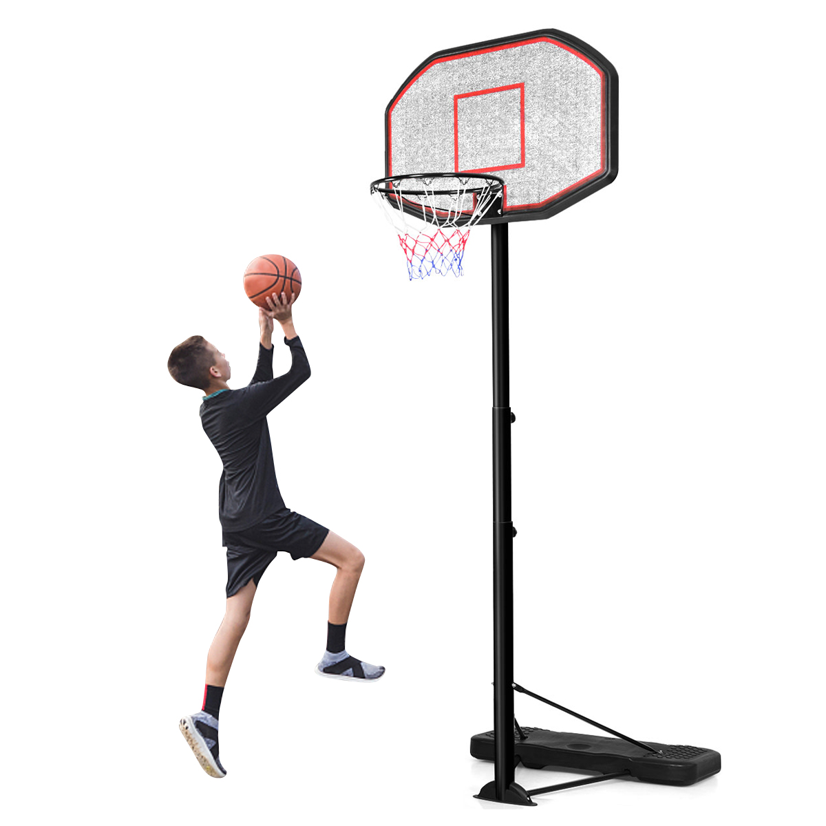 Basketballständer Basketballkorb Basketballanlage transportabel Basketball 220-305 cm