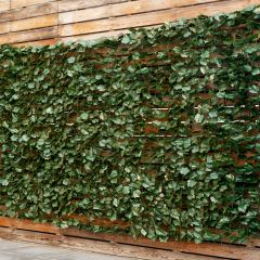 Costway Künstliches Pflanzenwand Hecke Efeublättern Sichtschutz Heckenpflanze Outdoor & Indoor Gartenzaun 150 x 300cm
