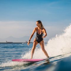 Bodyboard leichtgewichtig Schwimmbrett mit EPS-Kern & XPE Oberfläche für den Strand für Kinder & Erwachsene 94cm/106cm Rosa