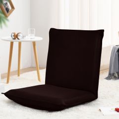 Costway Bodensofa Bodensessel mit 6- stufig Verstellbarer Rückenlehne Meditationsstuhl Kaffee