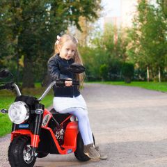 Elektro Motorrad Kindermotorrad Elektromotorrad mit Stützrädern 57 x 72 x 56 cm Rot
