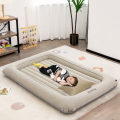 Costway Aufblasbares Kleinkind-Reisebett mit 2 in 1 Mehrzweck-Design für 18-24 Monate alte Kinder