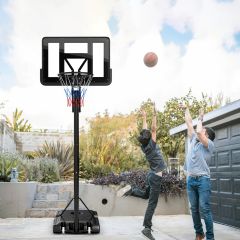 Basketballständer 245-305 cm Höhenverstellbar Basketballkorb mit Ständer Schwarz