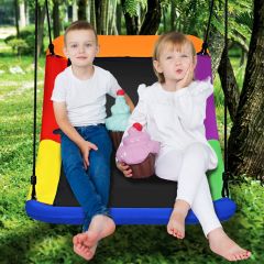 Costway Baumschaukel Mehrkindschaukel Gartenschaukel für Kinder 83 x 155 cm Bunt