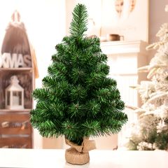 Costway 60/90cm Künstlicher Weihnachtsbaum Tannenbaum mit Zementbasis Christbaum Grün