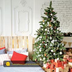 Costway Künstlicher Weihnachtsbaum 180cm Tannenbaum Christbaum mit Metallständer Grün
