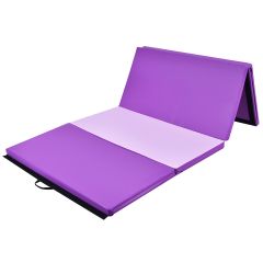 COSTWAY 240 x 120 x 5 cm Klappbare Tragbare Gymnastikmatte Yogamatte Weichbodenmatte