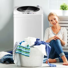 Costway Waschmaschine Waschvollautomat mit Pump und Display Weiß 43 x 43 x 75 cm