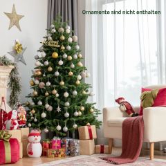 Costway Realistischer Künstlicher Weihnachtsbaum mit 1808 PE & PVC Zweigen und Metallständer 180 cm