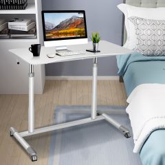Schreibtisch Verstellbar Computertisch mit Rollen Laptoptisch Arbeitstisch