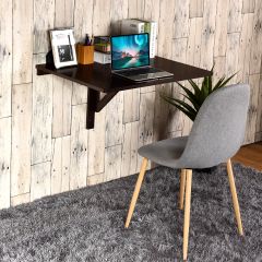 Wandklapptisch Faltmodi Schreibtisch Küchentisch Braun Holz 80 x 60 x 43 cm