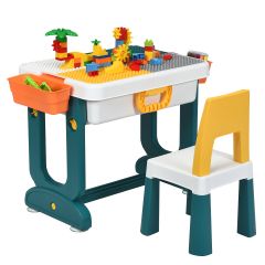 Costway 5 in 1 Kinder Aktivitätstisch Spieltisch Kinderschreibtisch mit Stauraum Sandtisch Aktivitäts-Spieltisch