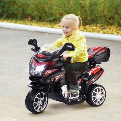 Costway Kinder-Motorrad 6 V Batteriebetriebenes Elektrisches Motorrad 82 x 36 x 52,5 cm Schwarz