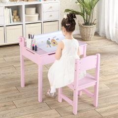 Kindertisch mit Stuhl Sensorisches Tischset für Kinder Rosa