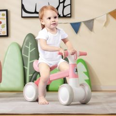 Niedliches Baby-Laufrad 4-Rad-Kinderfahrrad ohne Pedal 55,5 x 26 x 39 cm Rosa