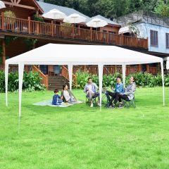 Gartenpavillon Partyzelt mit 4 abnehmbaren Seitenwänden Pavillon Bierzelt UV-Schutz Gartenzelt inkl. Tragetasche 3 x 6m