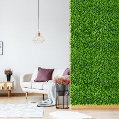 12 Stk. Künstliches Pflanzenwand Hecke Efeublättern Sichtschutz Heckenpflanze Windschutz für Garten 40,5 x 59 cm