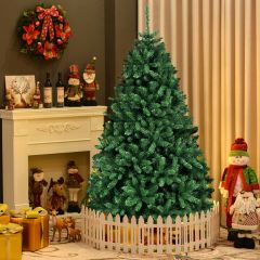 Costway Weihnachtsbaum 183 cm Künstlicher Christbaum Tannenbaum mit faltbarem Metallständer