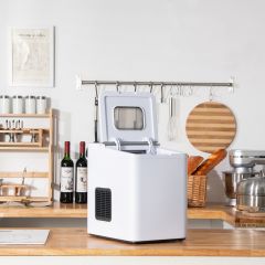 Costway Theken-Eismaschine Eiswürfelmaschine mit Wärmeisolierung 22,5 x 32 x 32,5 cm Weiß