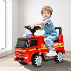 Costway Kinder-Feuerwehrauto lizenzierter Mercedes Benz Schiebeauto 62 x 29 x 43 cm Rot