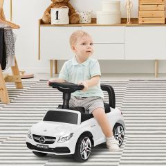 Costway Aufsitzwagen Schubwagen für Kinder Lizenzierter Mercedes Benz Aufsitzwagen 63 x 28 x 38 cm Schwarz/Rot/Weiß