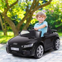 12V Kinderauto mit 2,4G-Fernbedienung 3 Gang Elektroauto Kinderfahrzeug Schwarz