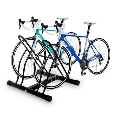 Fahrradständer Bodenparker für 2 Fahrräder Schwarz 60 x 53 x 56 cm