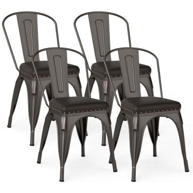 4er Set Metallstuhl
