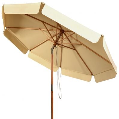 3m Kippbarer Sonnenschirm aus Wasserdichtem Polyestergewebe Terrassenschirm mit UV-Schutz Beige