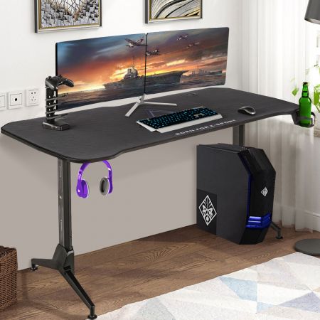 Gaming Tisch Computertisch Spieltisch Schreibtisch höhenverstellbar mit Mauspad