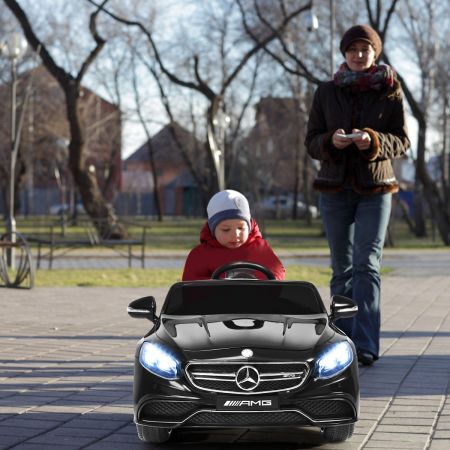 Costway 12V Kinderauto mit 2,4G-Fernbedienung Batteriebetriebenes Fahrzeug 120 x 70 x 52 cm Schwarz
