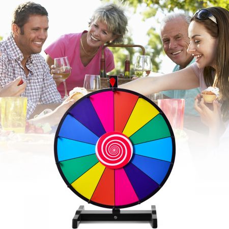 24" Glücksrad Spielzeug Farbe Rad Spiele für Lotteriespiele Wortspiele φ60cm 