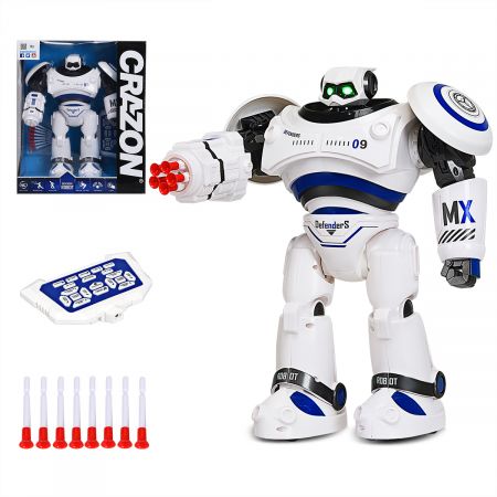 Costway Intelligenter Roboter Kampfroboter-Spielzeug Ferngesteuerter Roboter 27 x 12,5 x 33 cm Blau