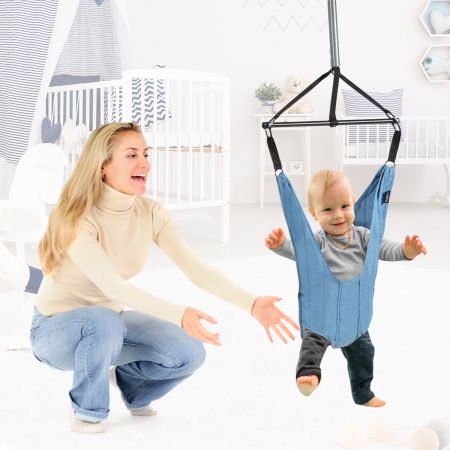 Baby Jumper Türhopser Babyschaukel Verstellbarer Baby-Hängeschaukelsitz Blau