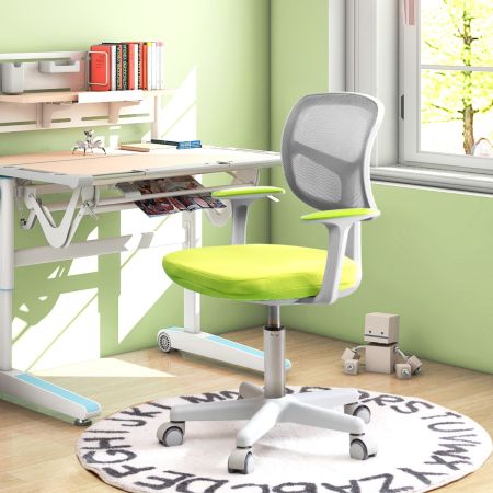 Kinder-Schreibtischstuhl Kinder-Computerstuhl mit Einstellbarer Höhe Grün