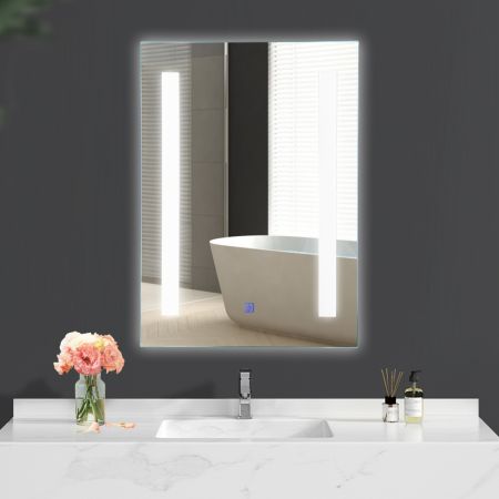 LED-Badezimmerspiegel Wandmontierbarer Kosmetikspiegel 70 x 50 cm