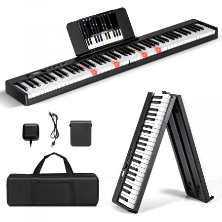 Costway 88 Tasten Keyboard elektronisches Musikinstrument Digitales Piano 126 x 30 x 22,5 cm Schwarz