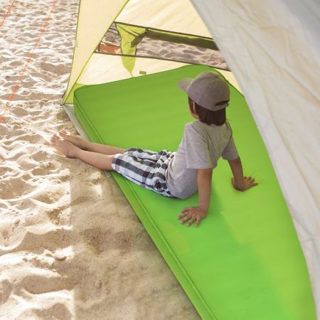 Costway Camping Isomatte Schlafmatte inklusive Tragetasche 10 cm Dick Grün