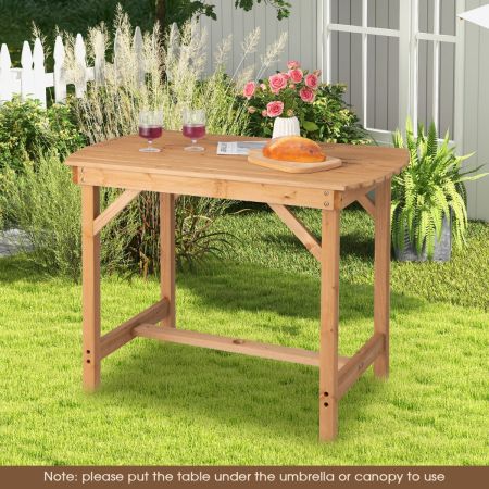 Tisch aus Tannenholz Terrassen-Esstisch 100 x 60,5 x 75 cm Natur