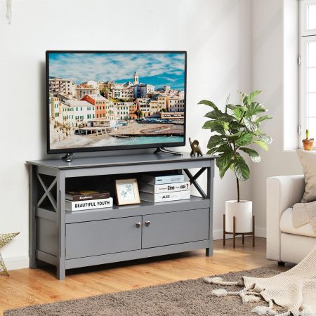 Kommode TV-Kommode für Fernseher 112 x 40 x 61 cm Grau