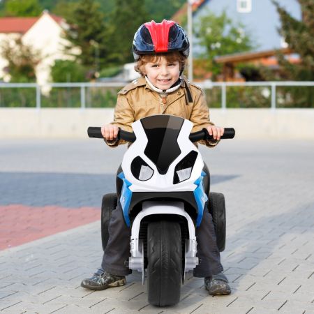 Costway 6V Elektro Motorrad Kindermotorrad Elektrofahrzeug für Kinder 66 x 37 x 44,5 cm Blau