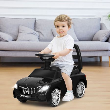 Costway Kinder Rutsch- und Schiebe- Auto Lizenziertes Mercedes Benz Aufsitzauto 68 x 31,5 x 42,5 cm Schwarz