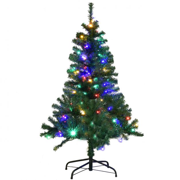 Weihnachtsbaum Knstlicher Tannenbaum mit LED-Lichterketten Christbaum  beleuchtet 150cm - Costway