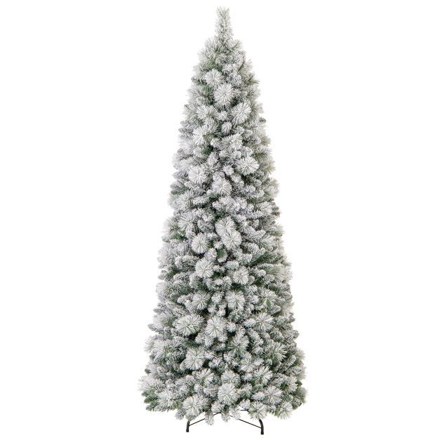 210 cm Knstlicher Weihnachtsbaum mit Beleuchtung Pop Up Tannenbaum mit 200  warmweie LED-Lichtern & 680 Zweigspitzen - Costway
