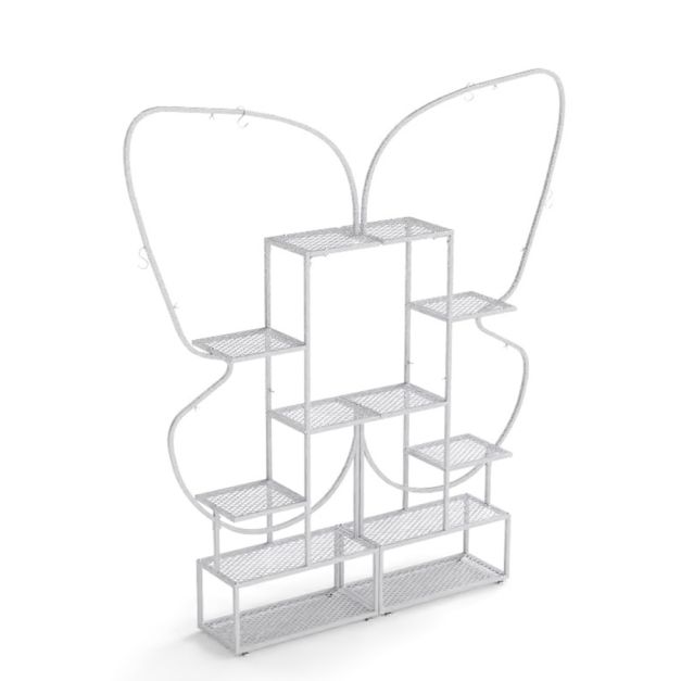 blumenständer set Blumenständer Metall 2er Set schwarz 32/42 cm Pflanzenständer Pflanzto