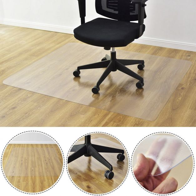  Bodenschutzmatte Bodenschutz Büro Stuhl Unterlage Schutz Matte PVC 2 (120x150cm)