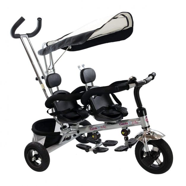 Dreirad Kinderdreirad Kinderfahrrad Kinderwagen Zwillingswagen Schiebewagen  2 Sitze